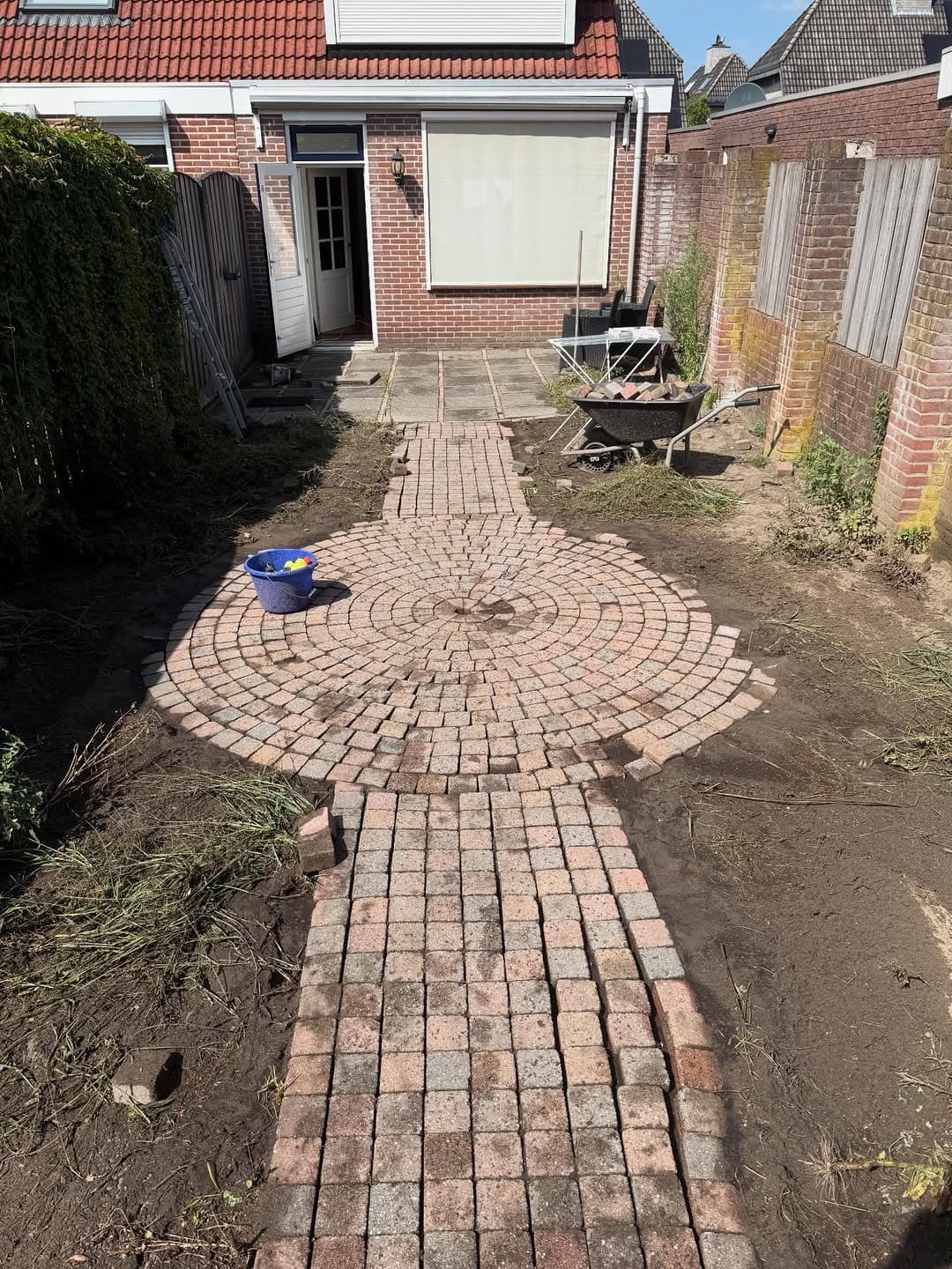 Schone terras na hogedrukreiniging